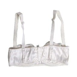 White Silk Underwired Balconette Bra Underwear