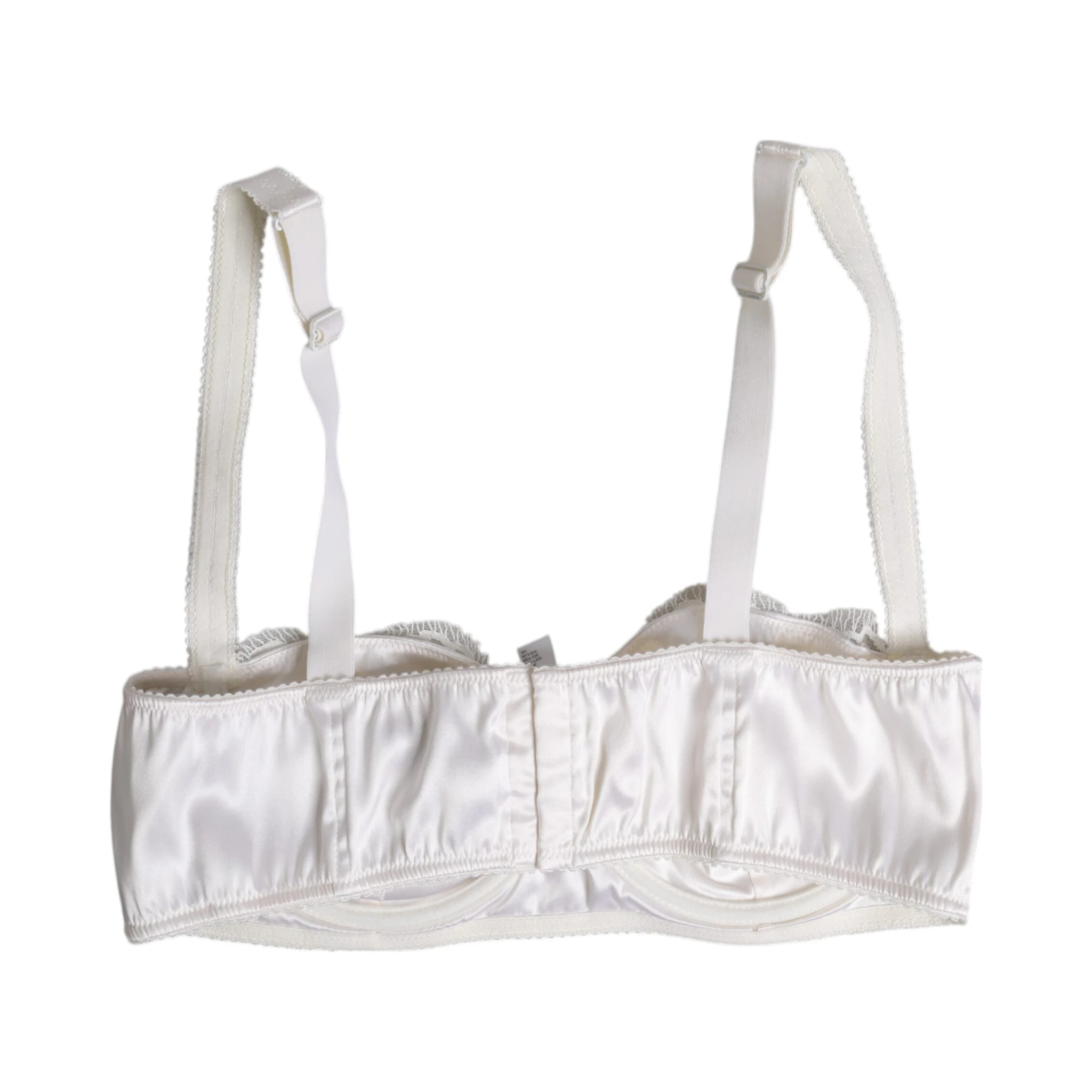 White Silk Underwired Balconette Bra Underwear