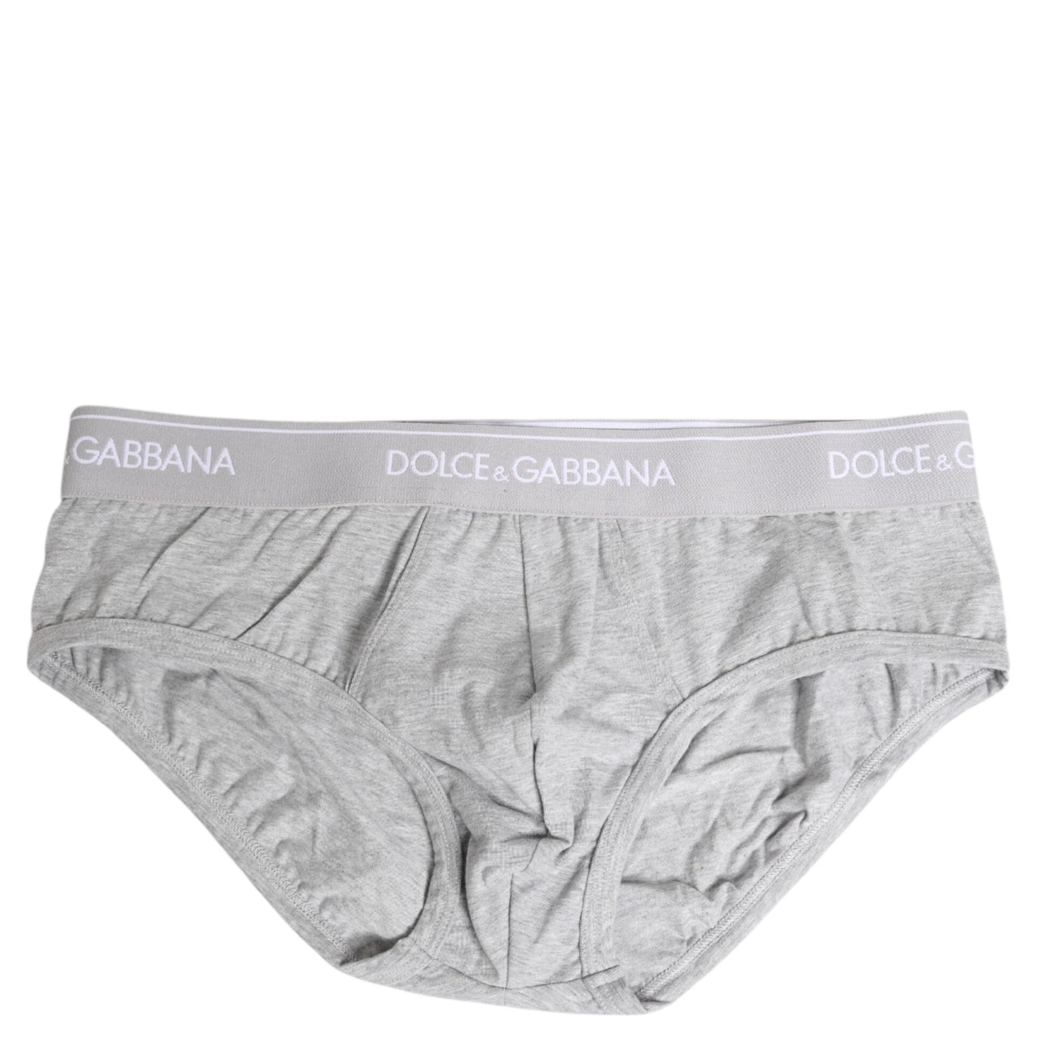Gray Cotton Stretch Regular Brief Underwear