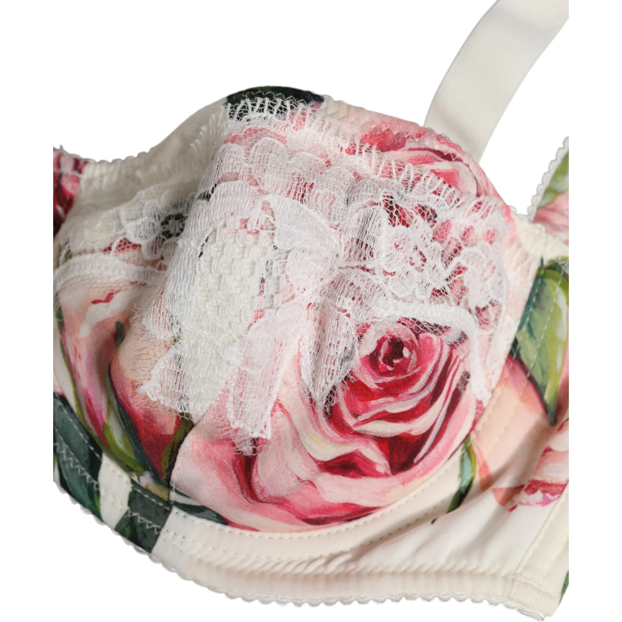 White Floral Balconette Underwired Bra Underwear