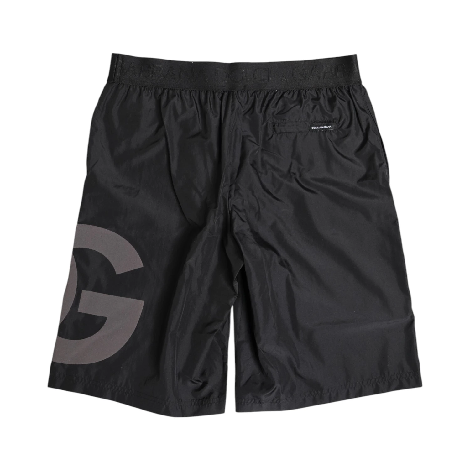 Black Logo Print Beachwear Men Shorts Swimwear