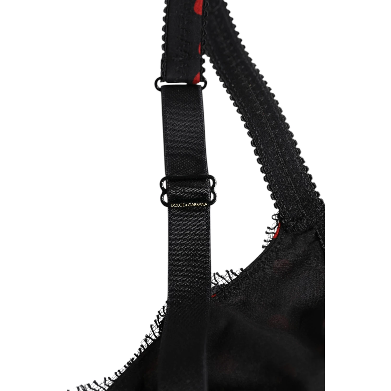 Black Red Polka Dot Underwired Balconette Underwear