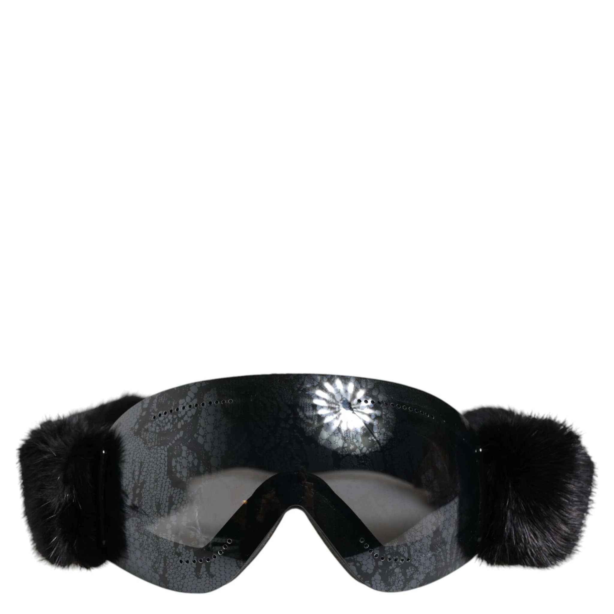 Black Bi0759 Lace Mirrored Ski Goggles Mask Sunglasses