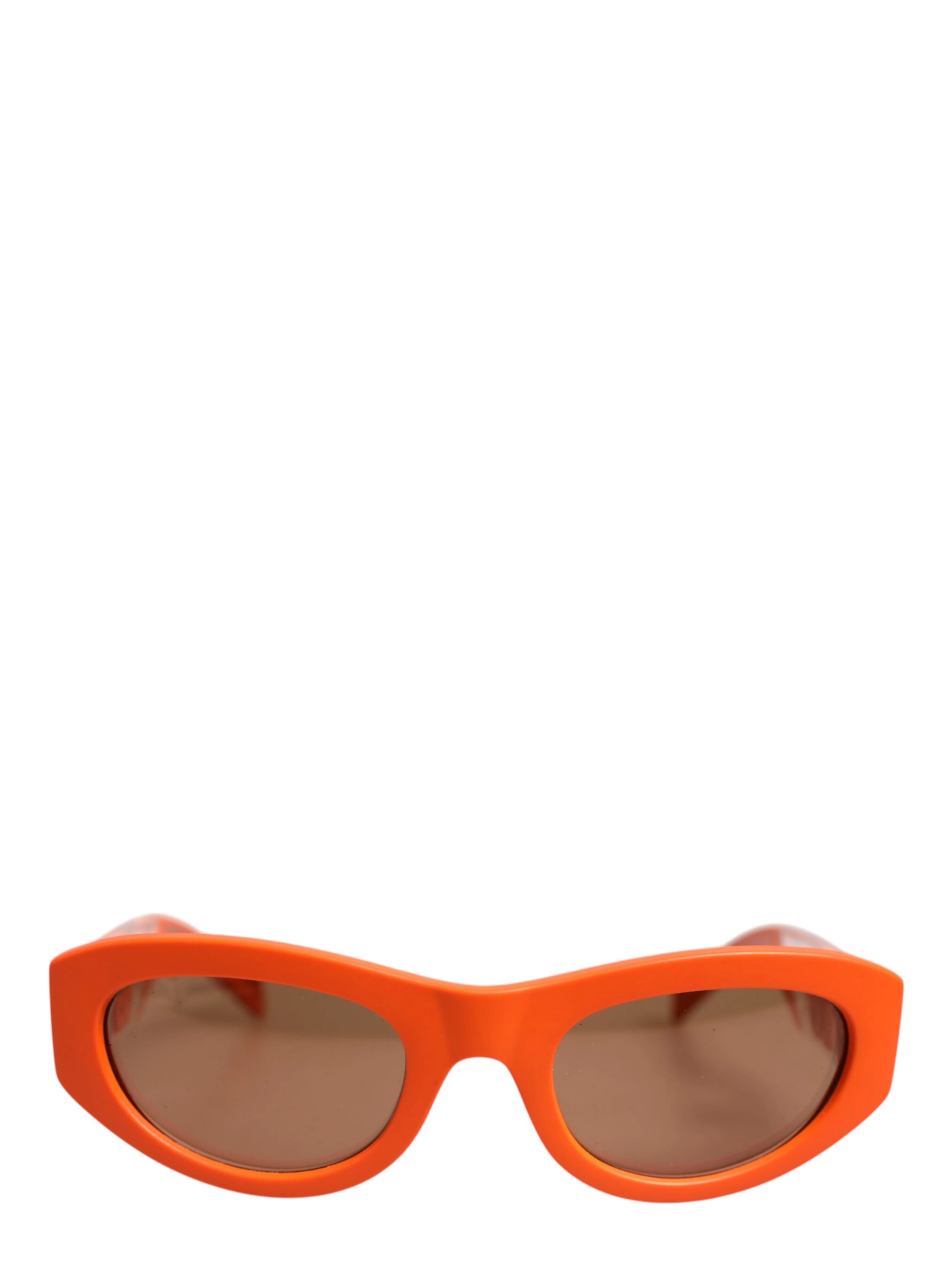 Orange Reborn To Live Oval Frame Logo Eyewear Sunglasses