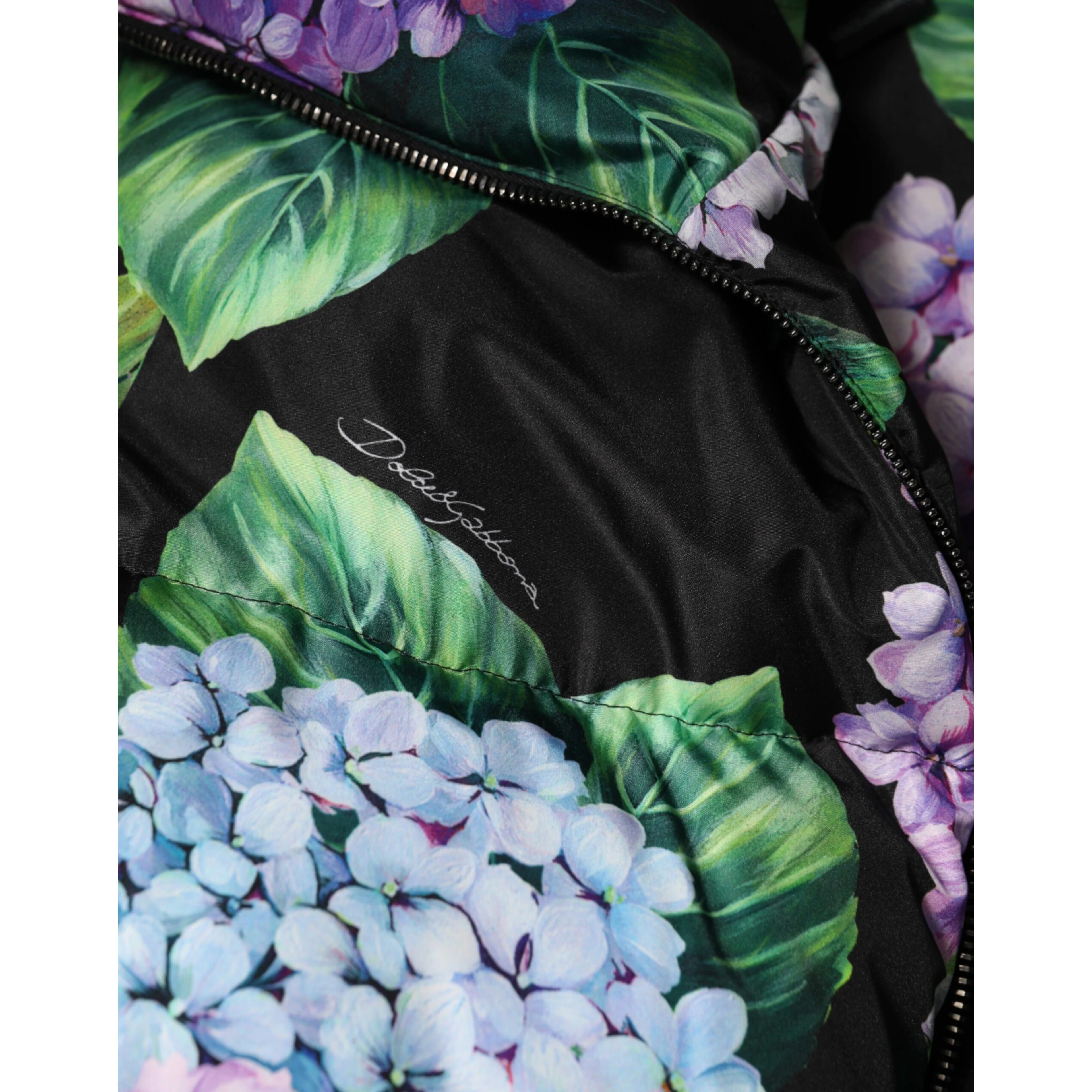 Multicolor Floral Print Puffer Quilted Jacket