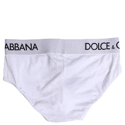 White Cotton Stretch Regular Brief Underwear