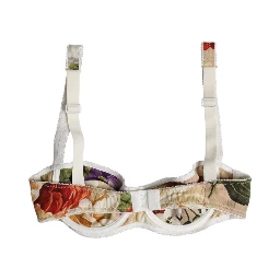 Beige Floral Balconcino Underwired Bra Underwear