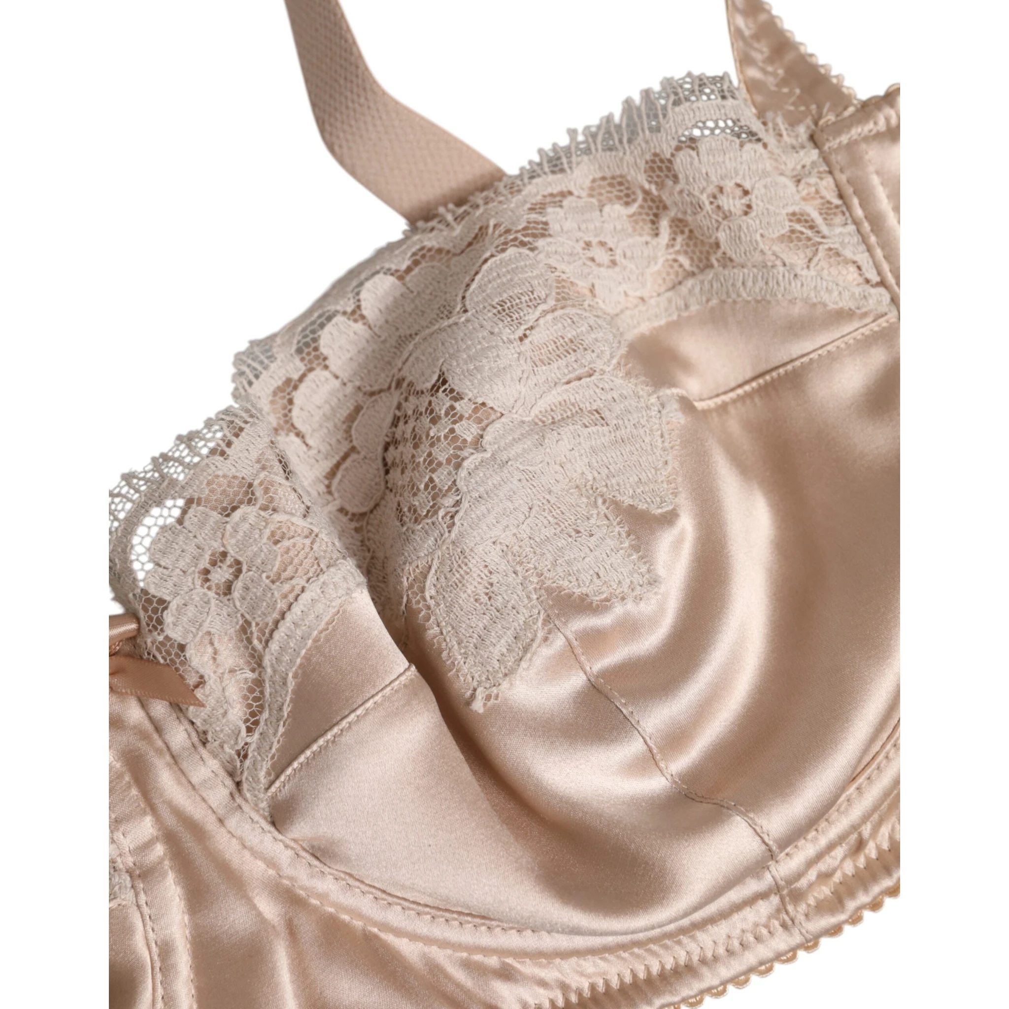Biege Silk Underwired Balconette Bra Underwear