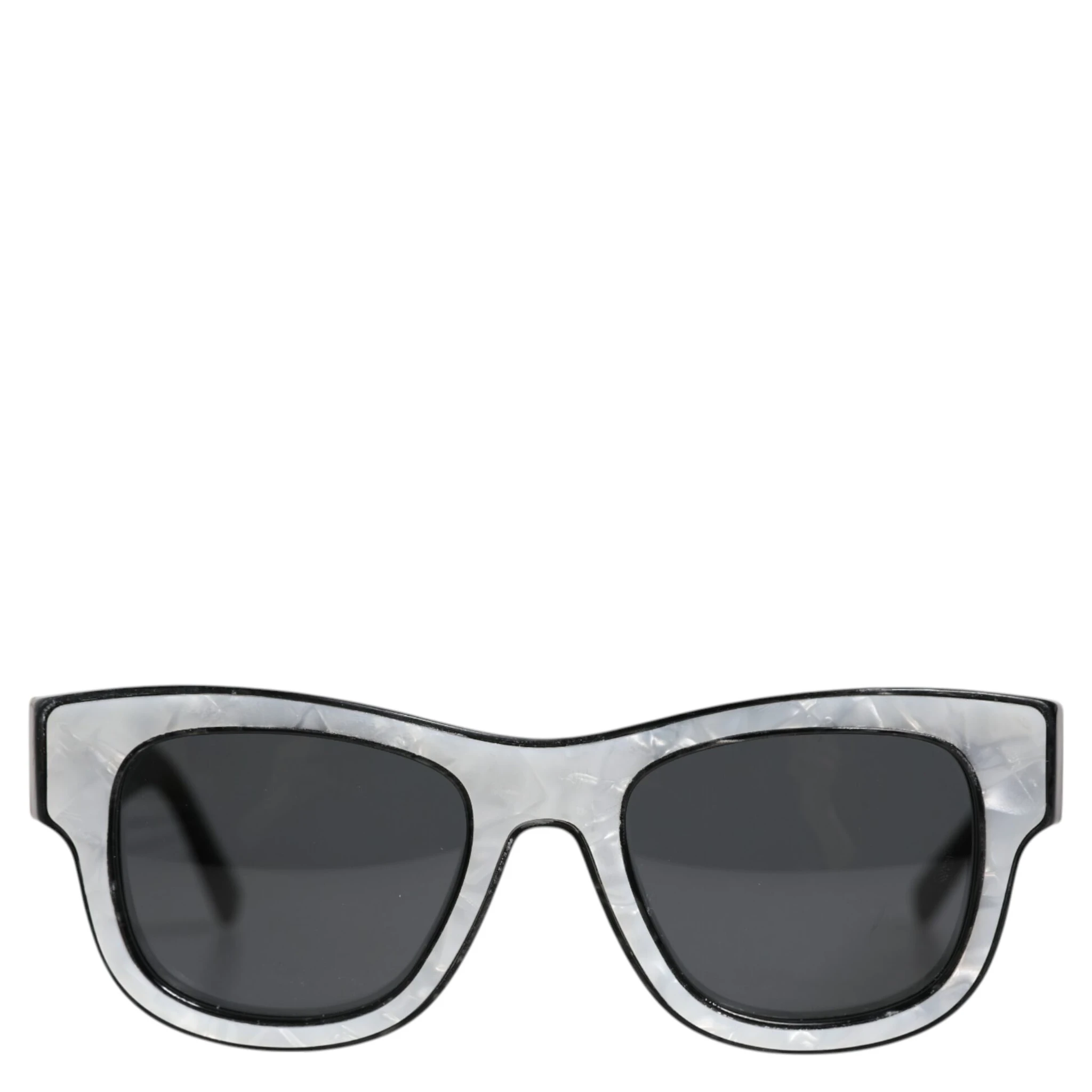 Pearl White Acetate Frame Domenico Deep Shades Sunglasses