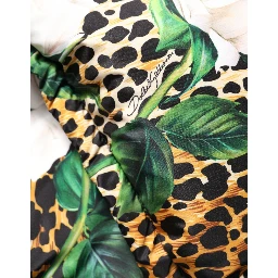 Multicolor Leopard Rose Puffer Quilted Jacket