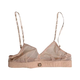 Powder Pink Nylon DG Logo Non Wire Bra Underwear