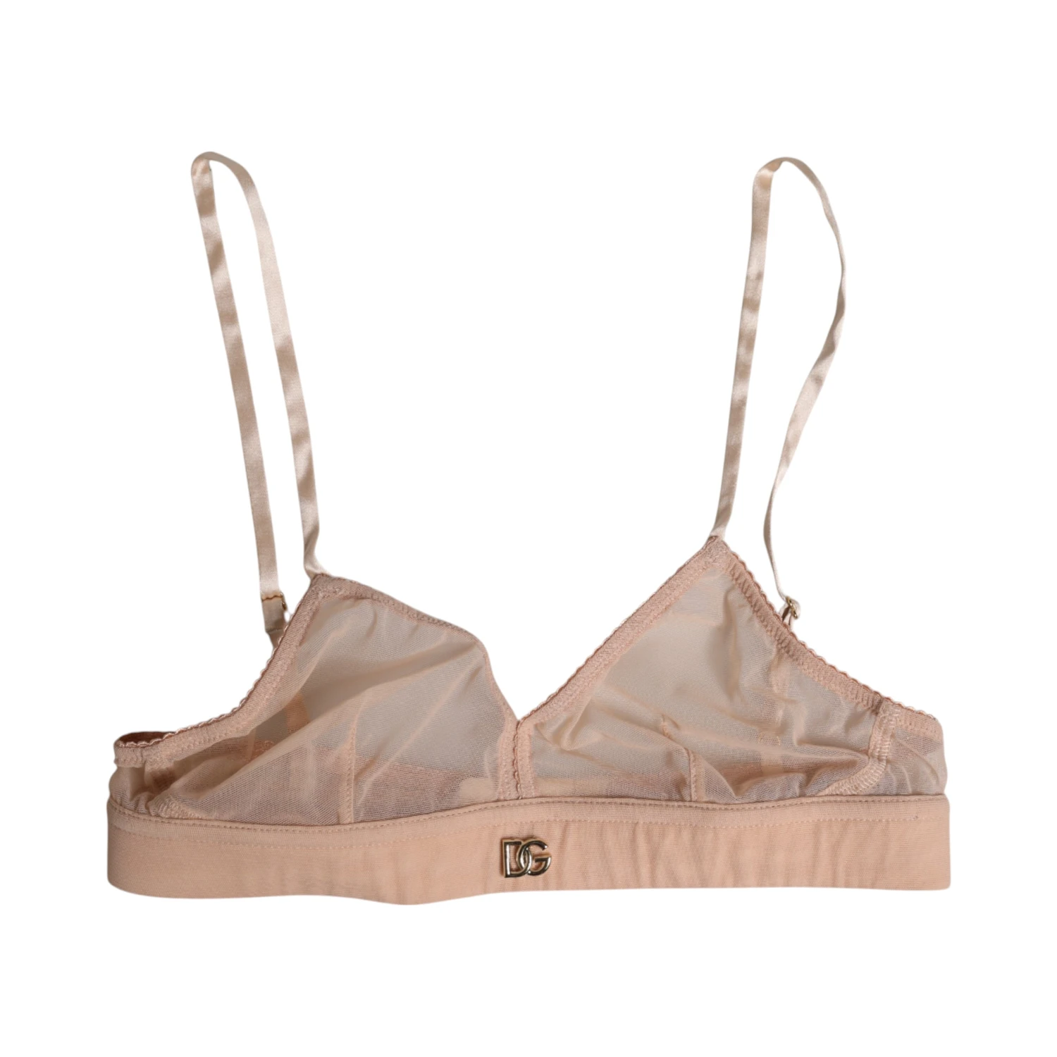 Powder Pink Nylon DG Logo Non Wire Bra Underwear