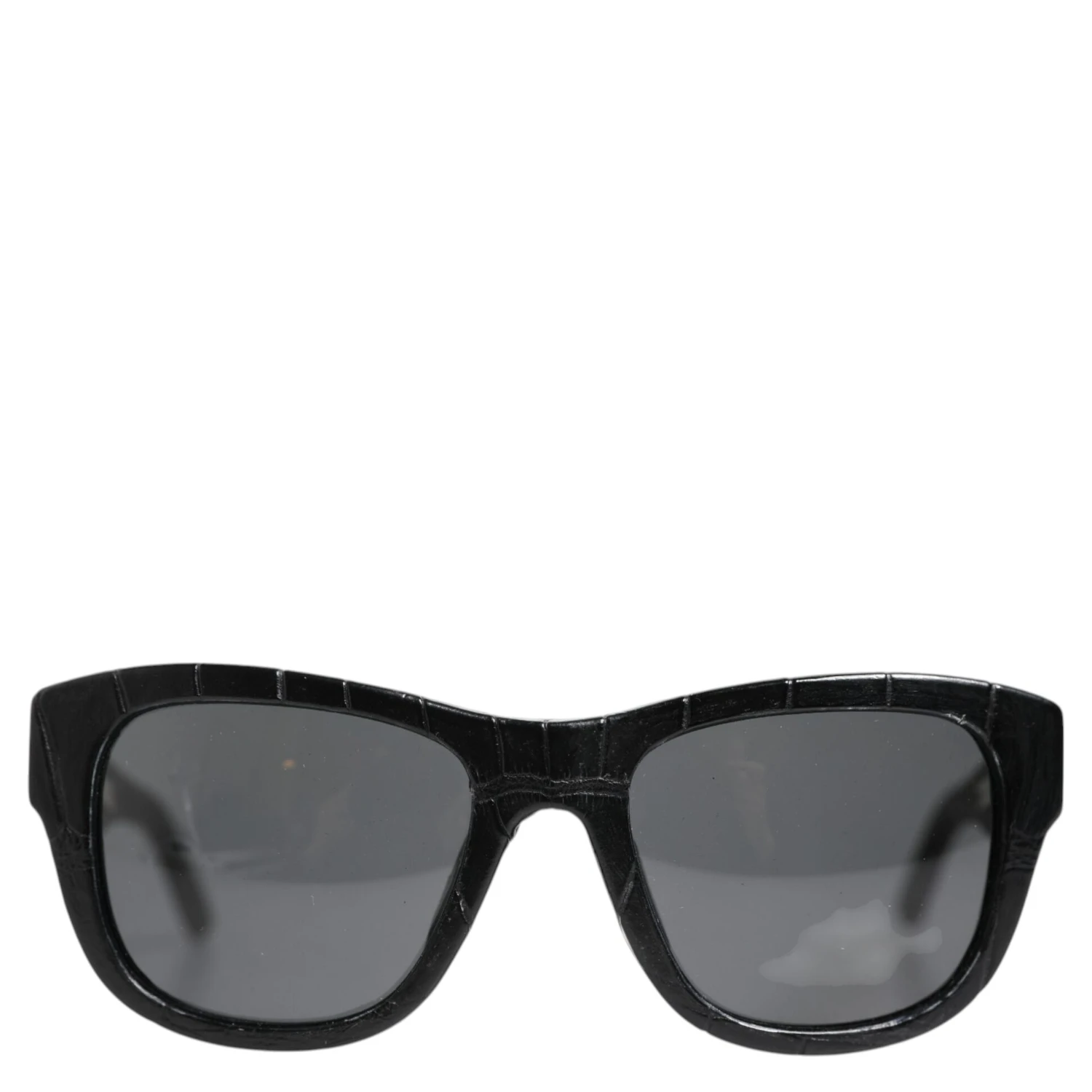Black Leather Frame DG4177 Tinted Lens Sunglasses