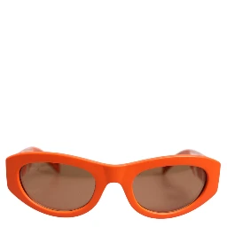 Orange Reborn To Live Oval Frame Logo Eyewear Sunglasses