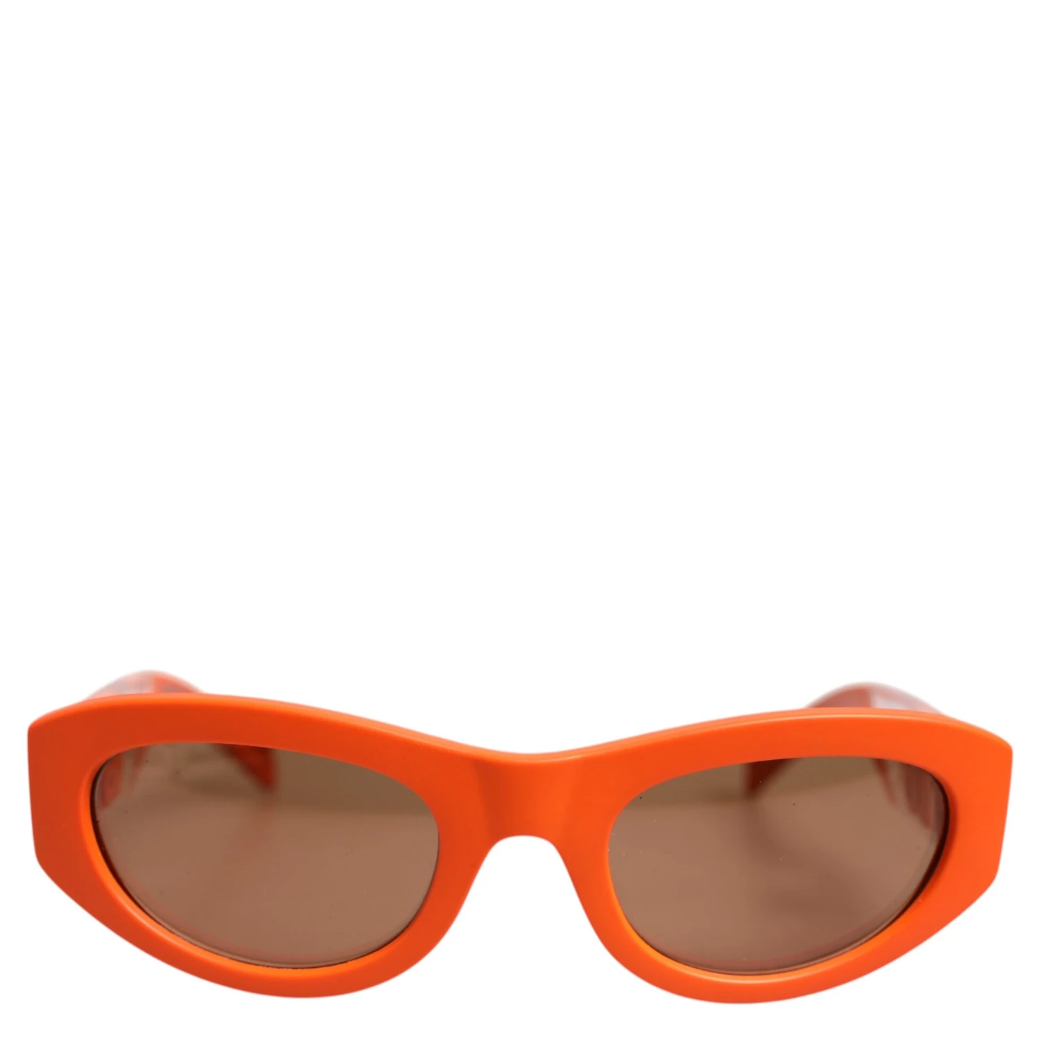 Orange Reborn To Live Oval Frame Logo Eyewear Sunglasses
