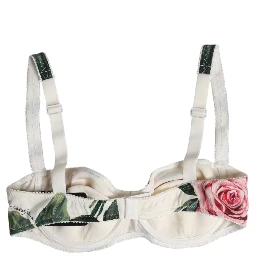 White Floral Balconette Underwired Bra Underwear