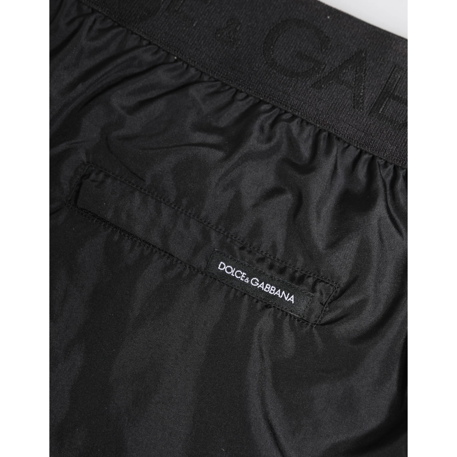 Black Logo Print Beachwear Men Shorts Swimwear