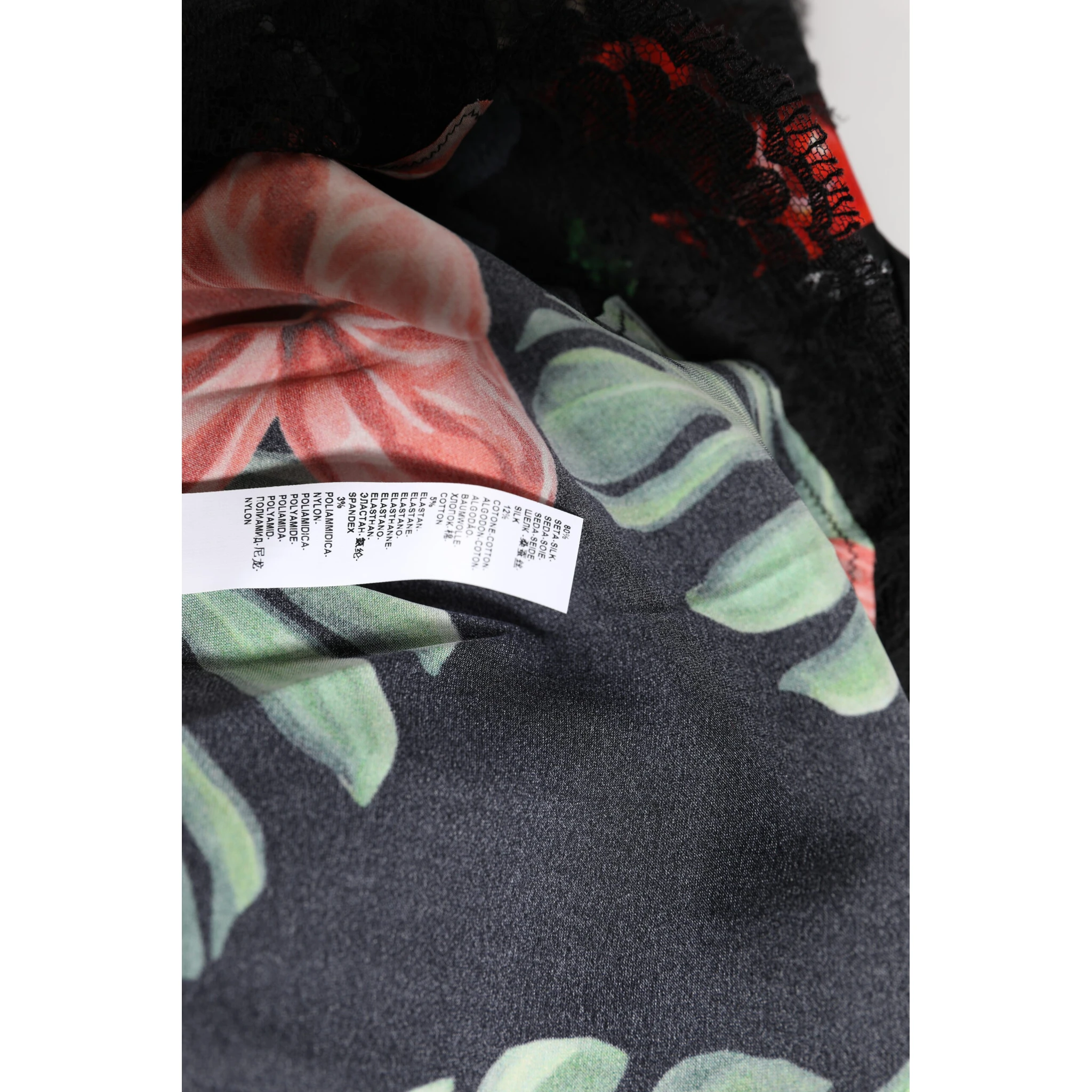 Multicolor Floral Silk Tank Lingerie Underwear