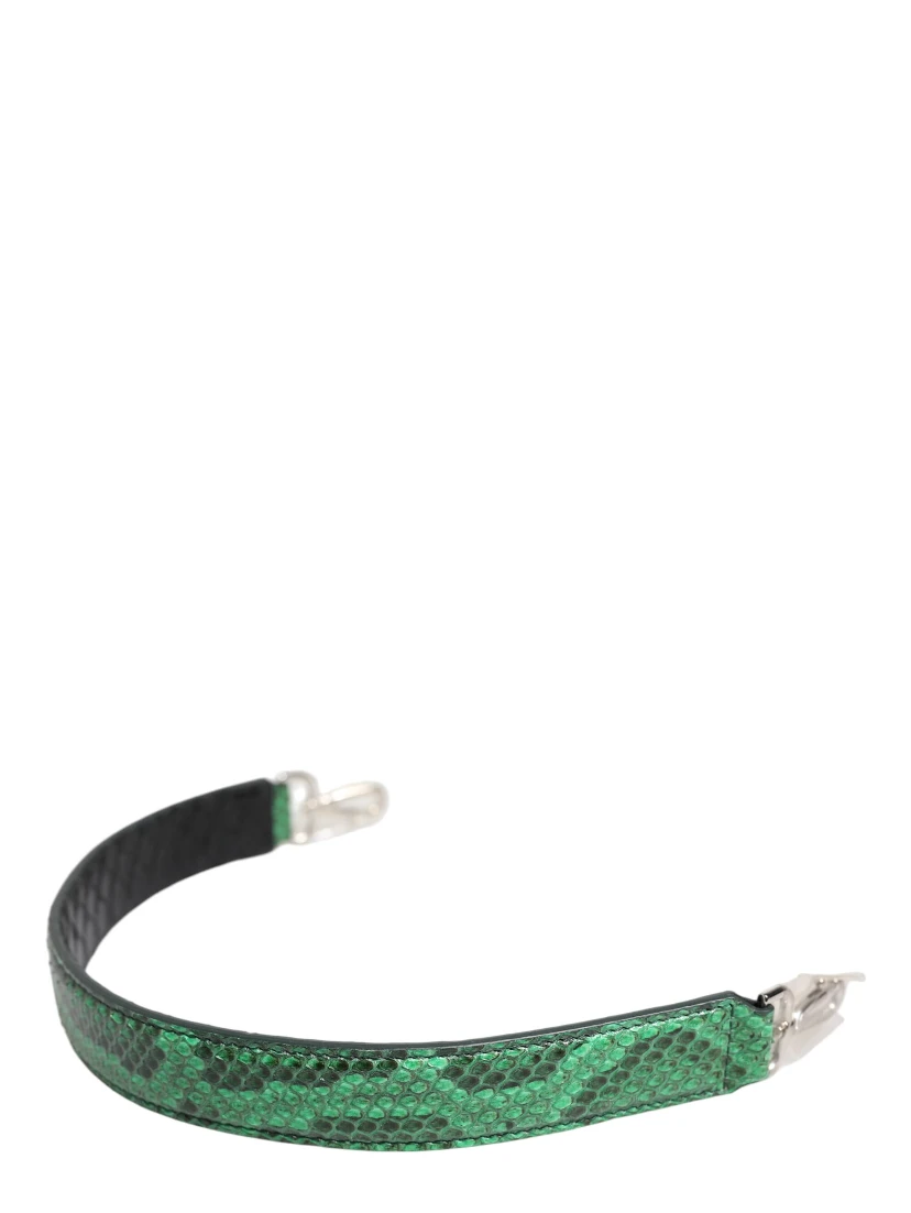 Black Green Exotic Leather Bag Shoulder Strap