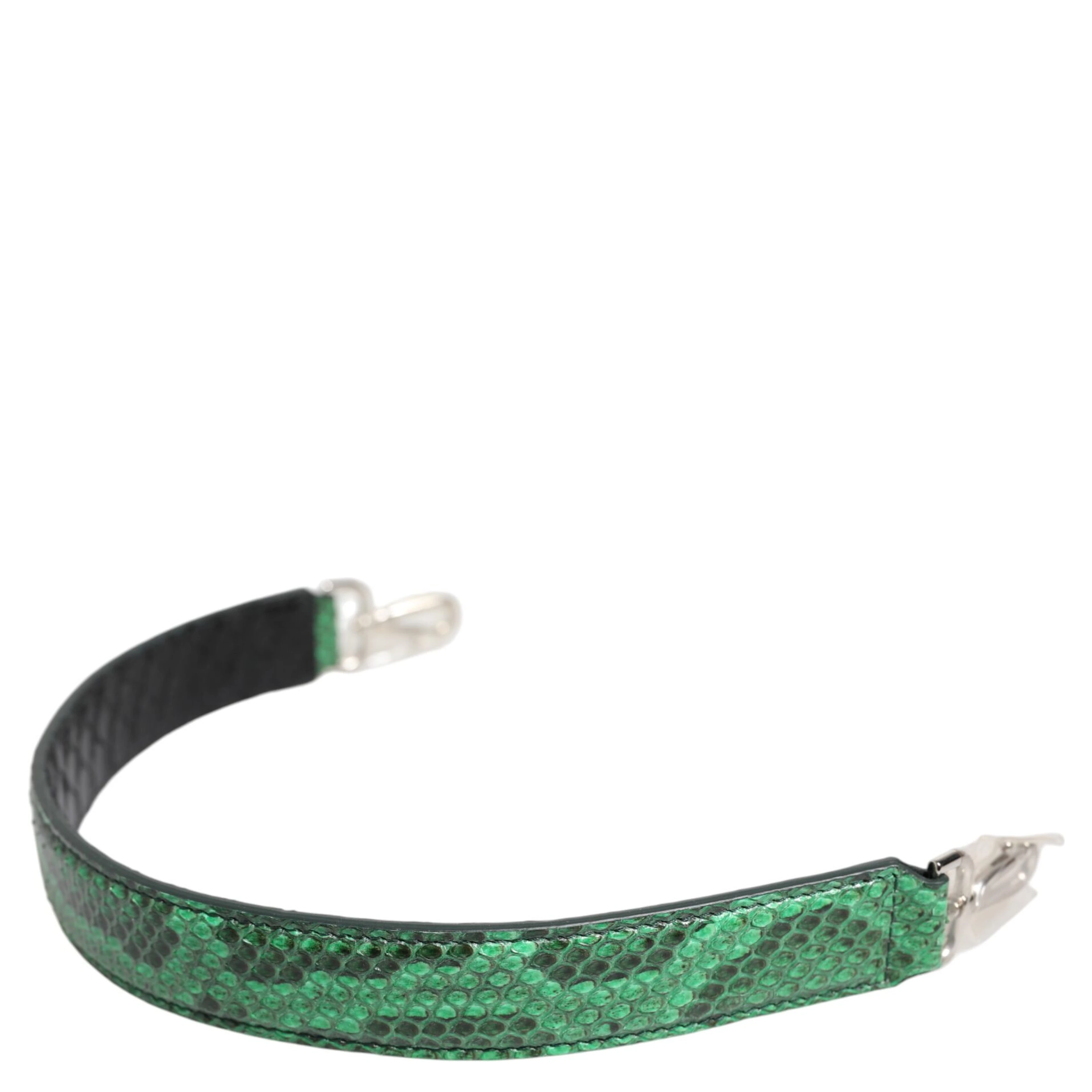 Black Green Exotic Leather Bag Shoulder Strap