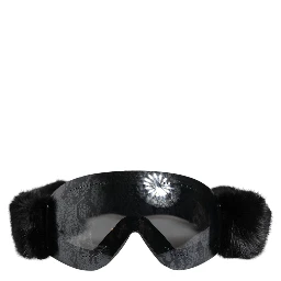 Black Bi0759 Lace Mirrored Ski Goggles Mask Sunglasses