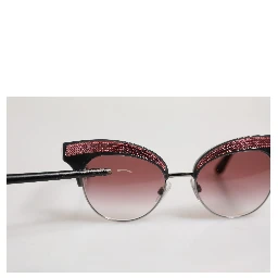 Black Pink Mirrored Cat Eye DG6109 Sequined Sunglasses