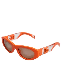 Orange Reborn To Live Oval Frame Logo Eyewear Sunglasses
