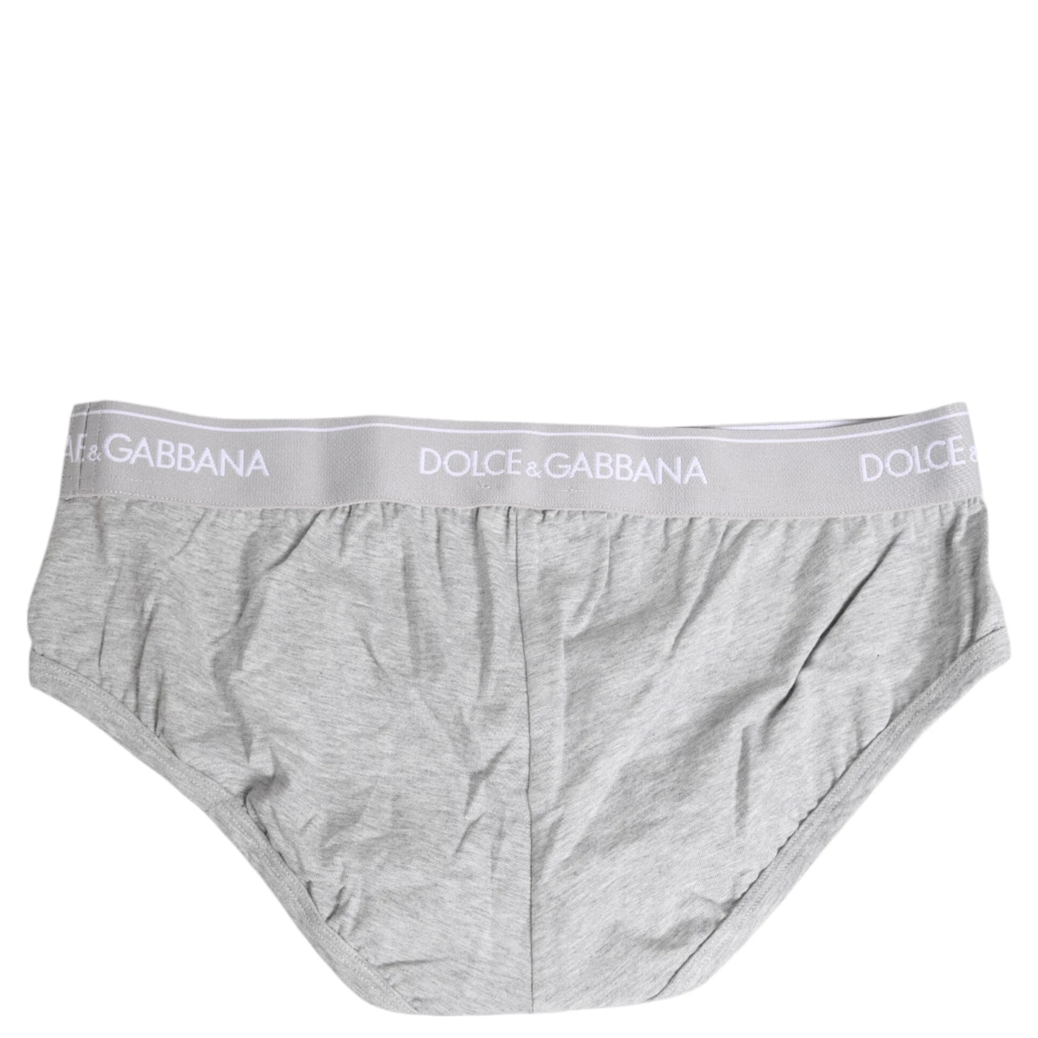 Gray Cotton Stretch Regular Brief Underwear