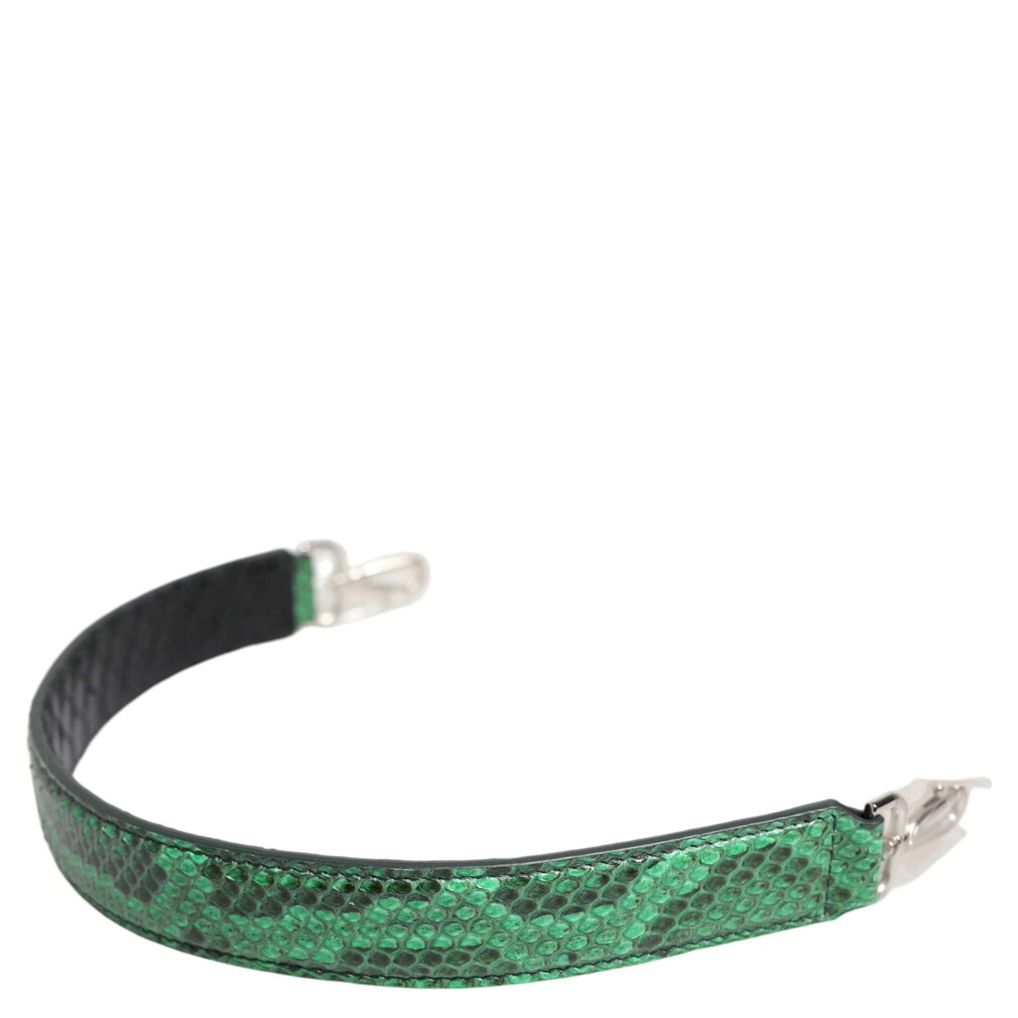Black Green Exotic Leather Bag Shoulder Strap