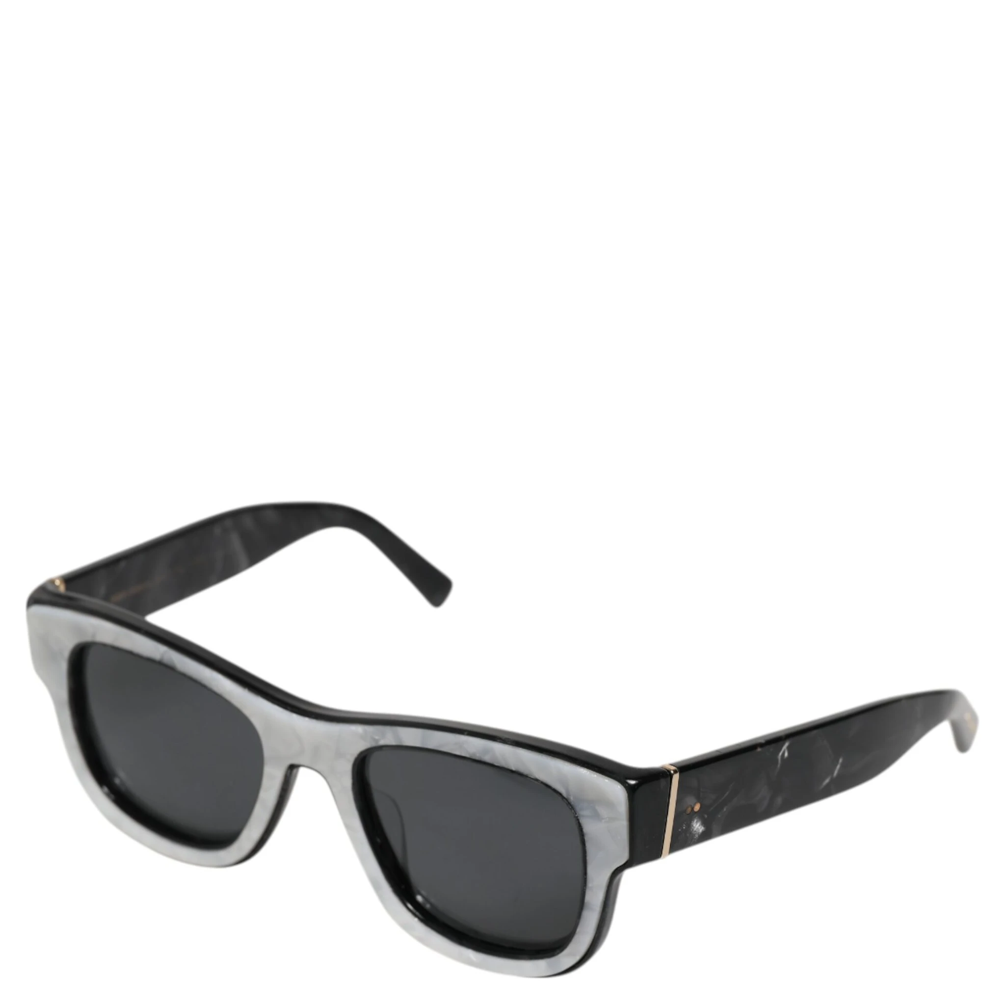 Pearl White Acetate Frame Domenico Deep Shades Sunglasses