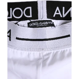 White Nylon Logo Waistband Boxer Brief Underwear