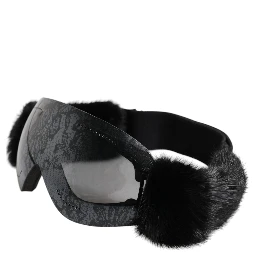 Black Bi0759 Lace Mirrored Ski Goggles Mask Sunglasses