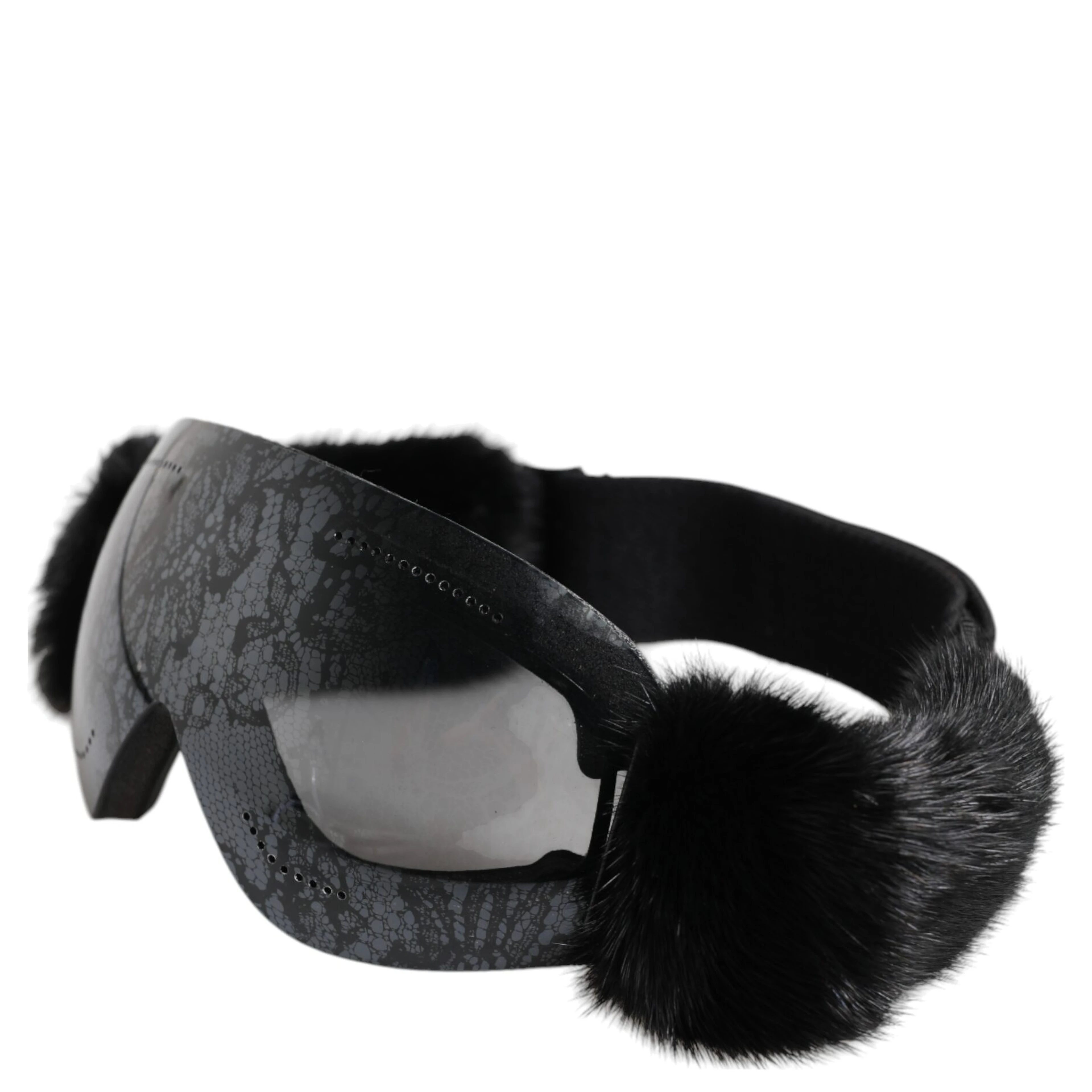Black Bi0759 Lace Mirrored Ski Goggles Mask Sunglasses