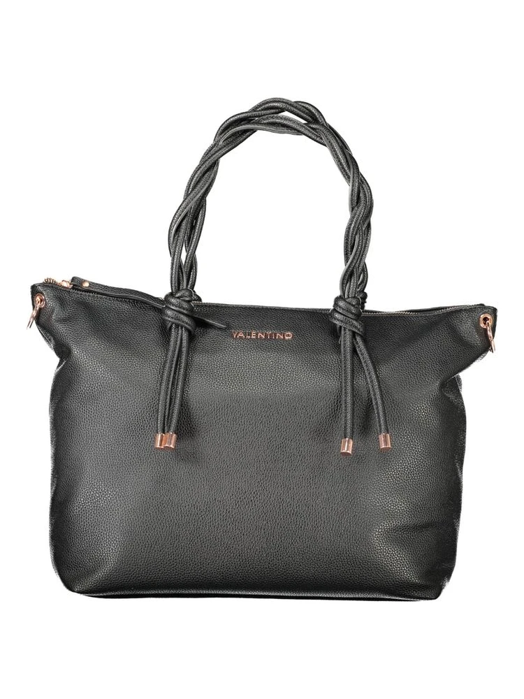 Black Polyethylene Women Handbag
