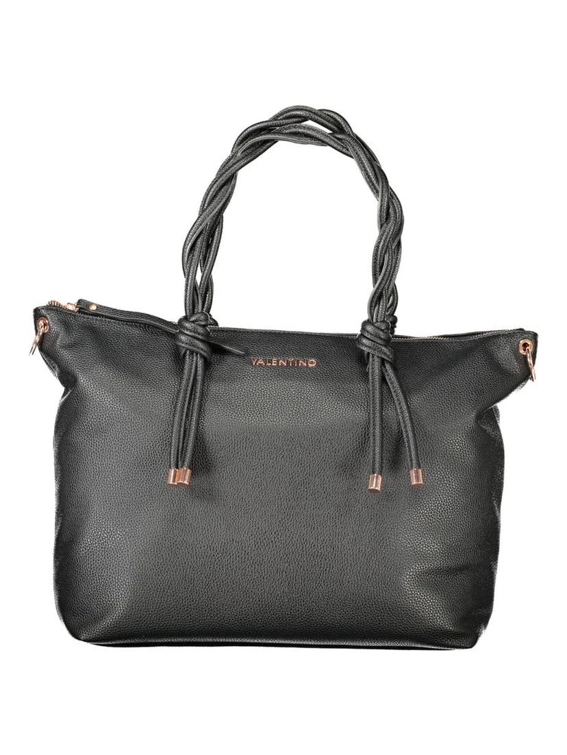 Black Polyethylene Women Handbag
