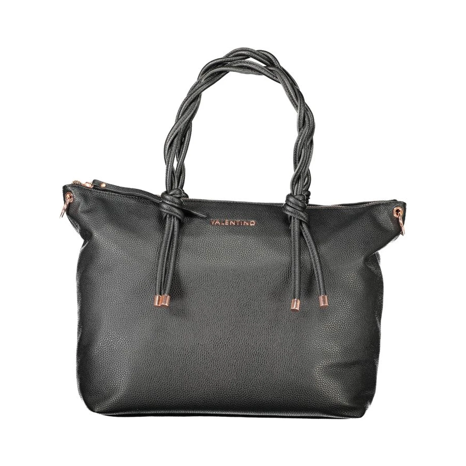 Black Polyethylene Women Handbag