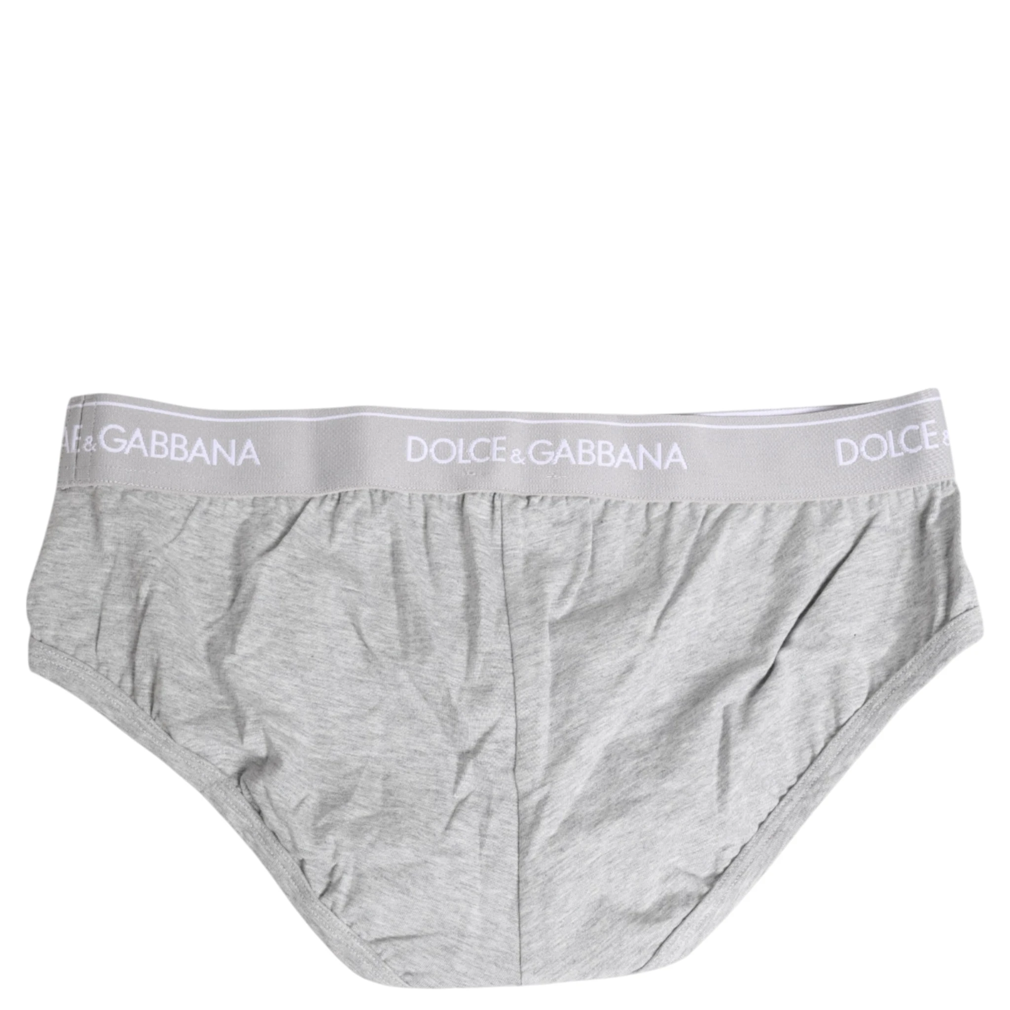 Gray Cotton Stretch Regular Brief Underwear