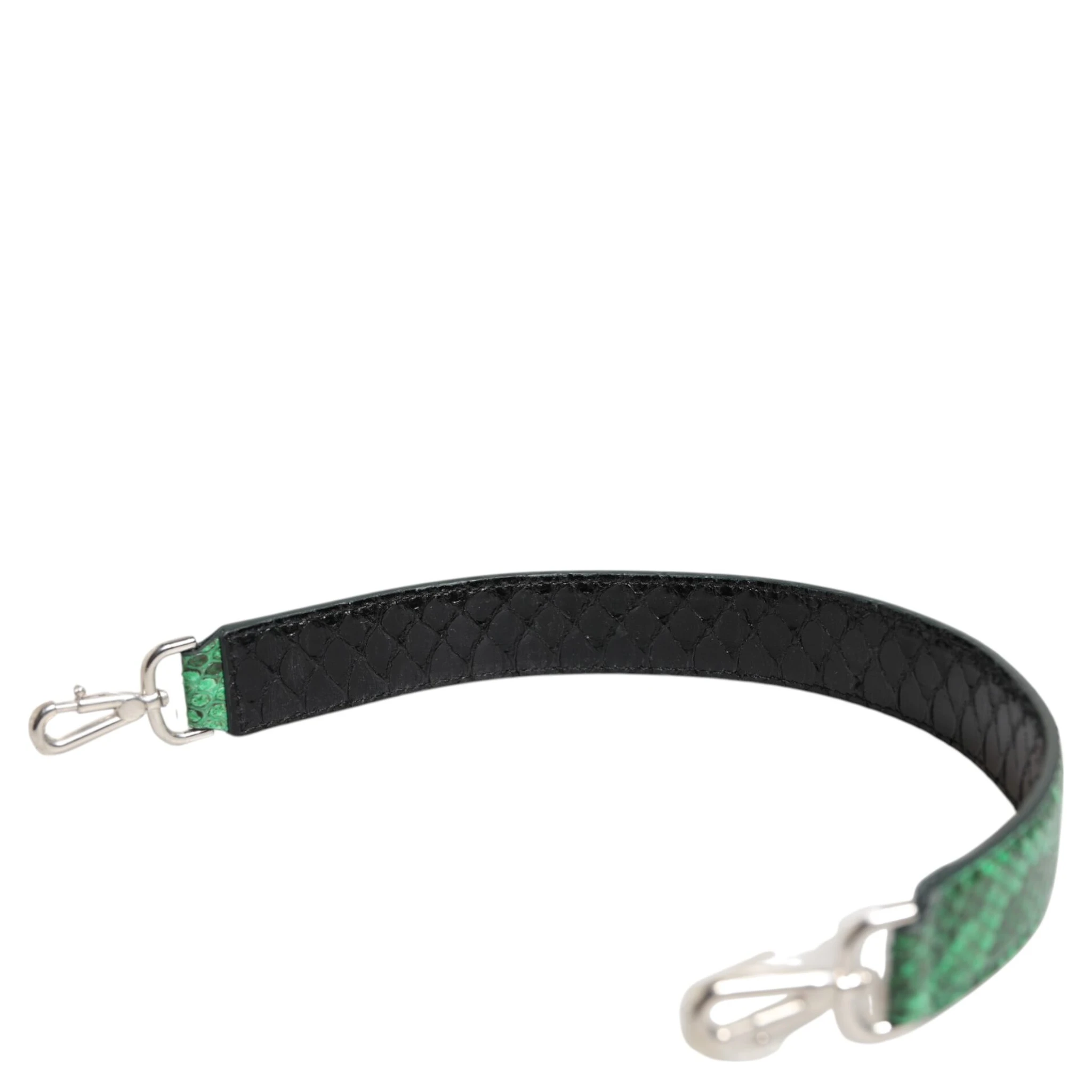 Black Green Exotic Leather Bag Shoulder Strap