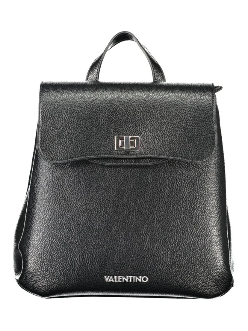 Black Polyethylene Women Backpack