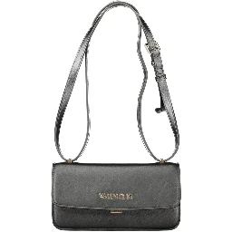 Black Polyethylene Women Handbag