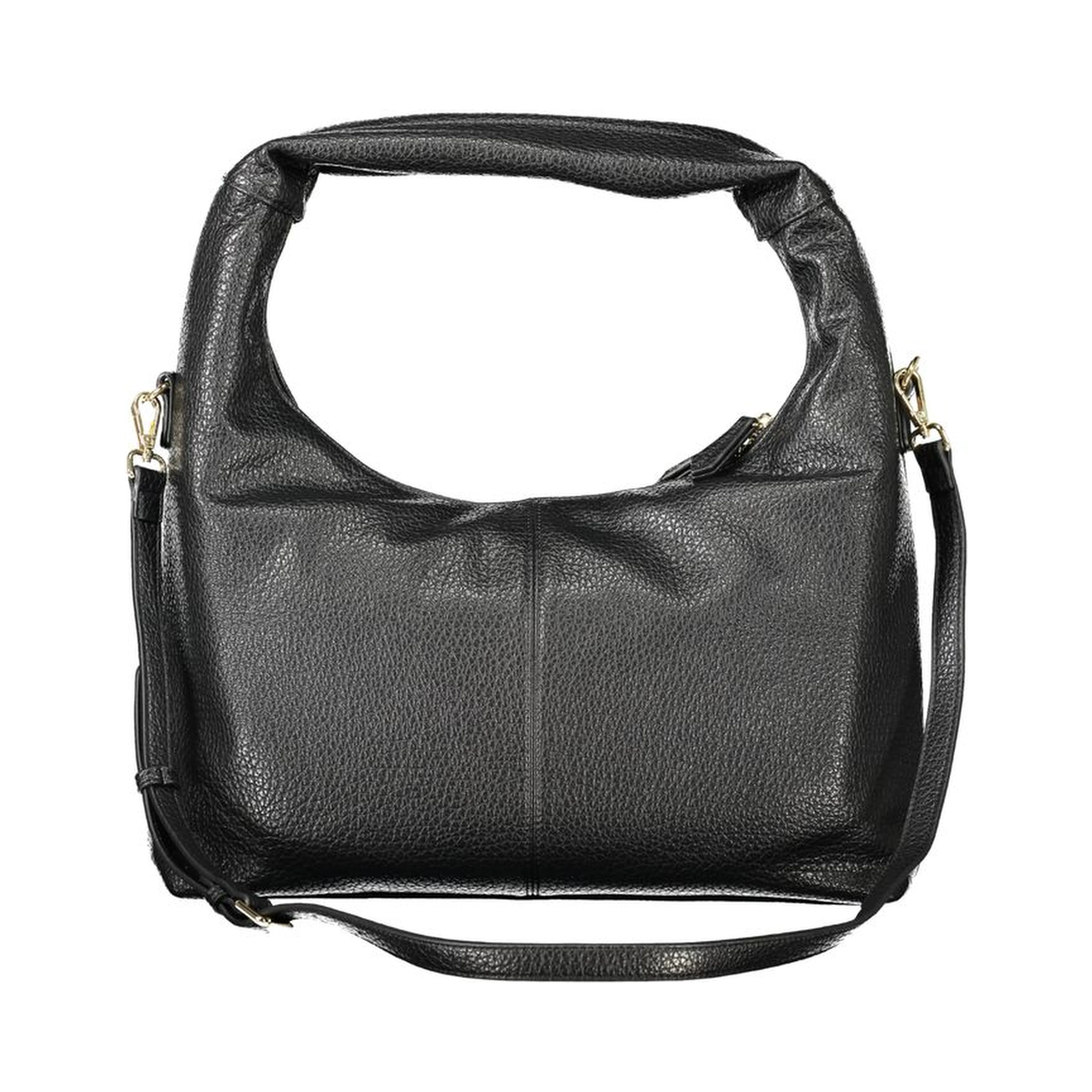 Black Polyethylene Women Handbag