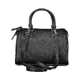 Black Polyethylene Women Handbag