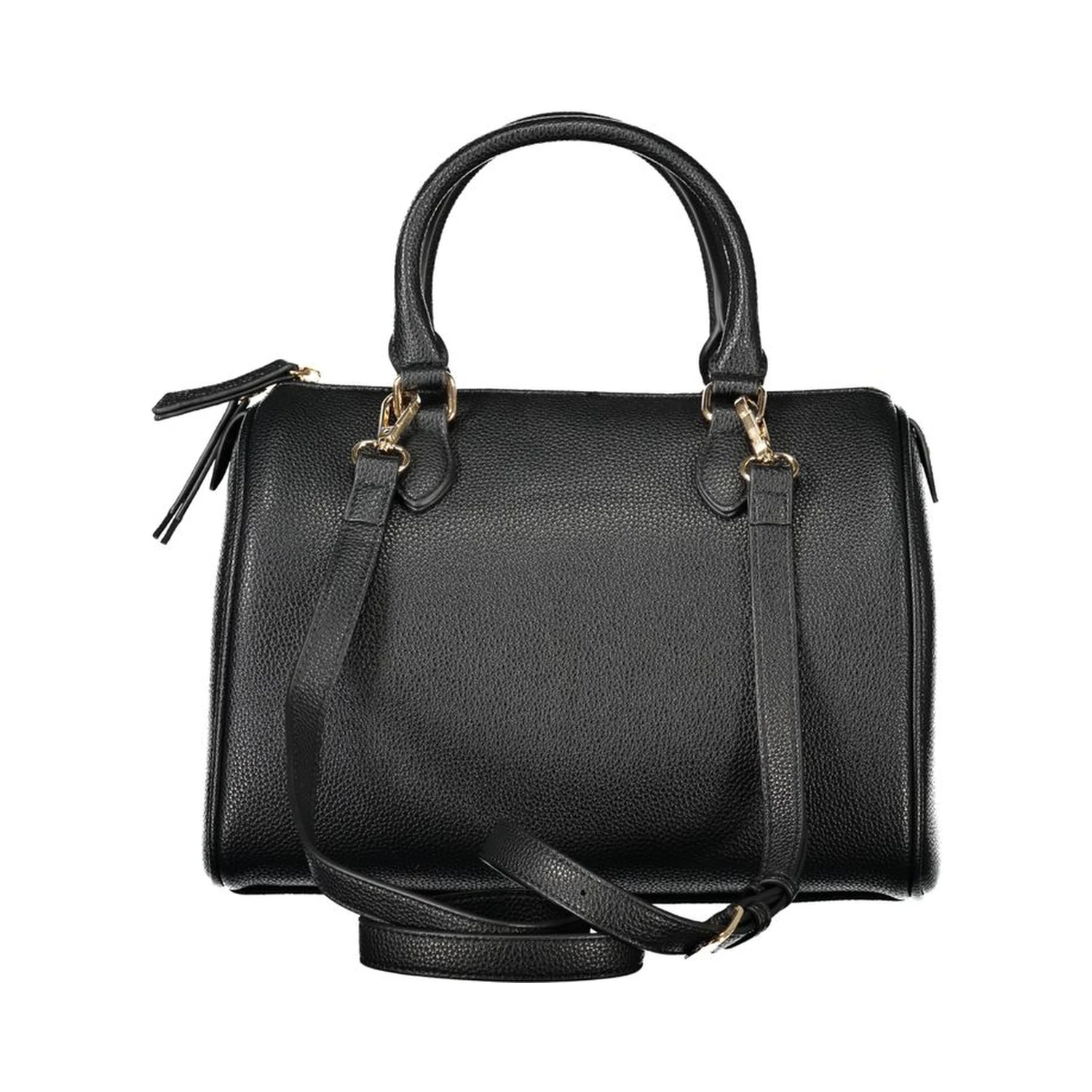 Black Polyethylene Women Handbag