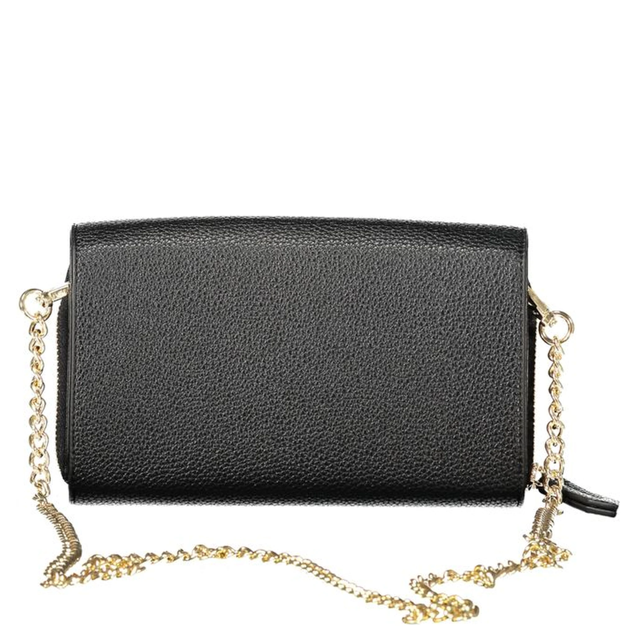 Black Polyethylene Women Wallet Convertible Shoulder Bag
