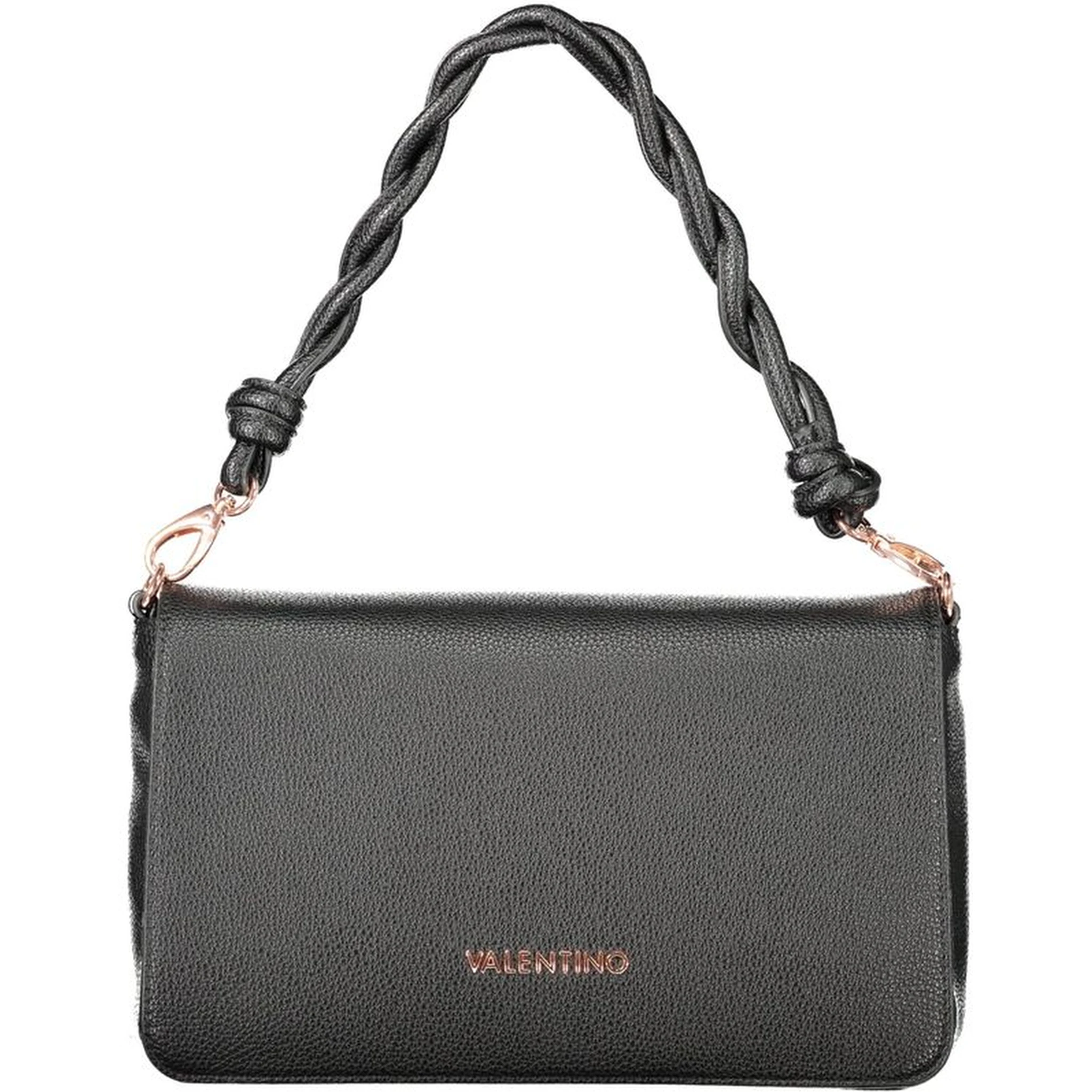 Black Polyethylene Women Handbag