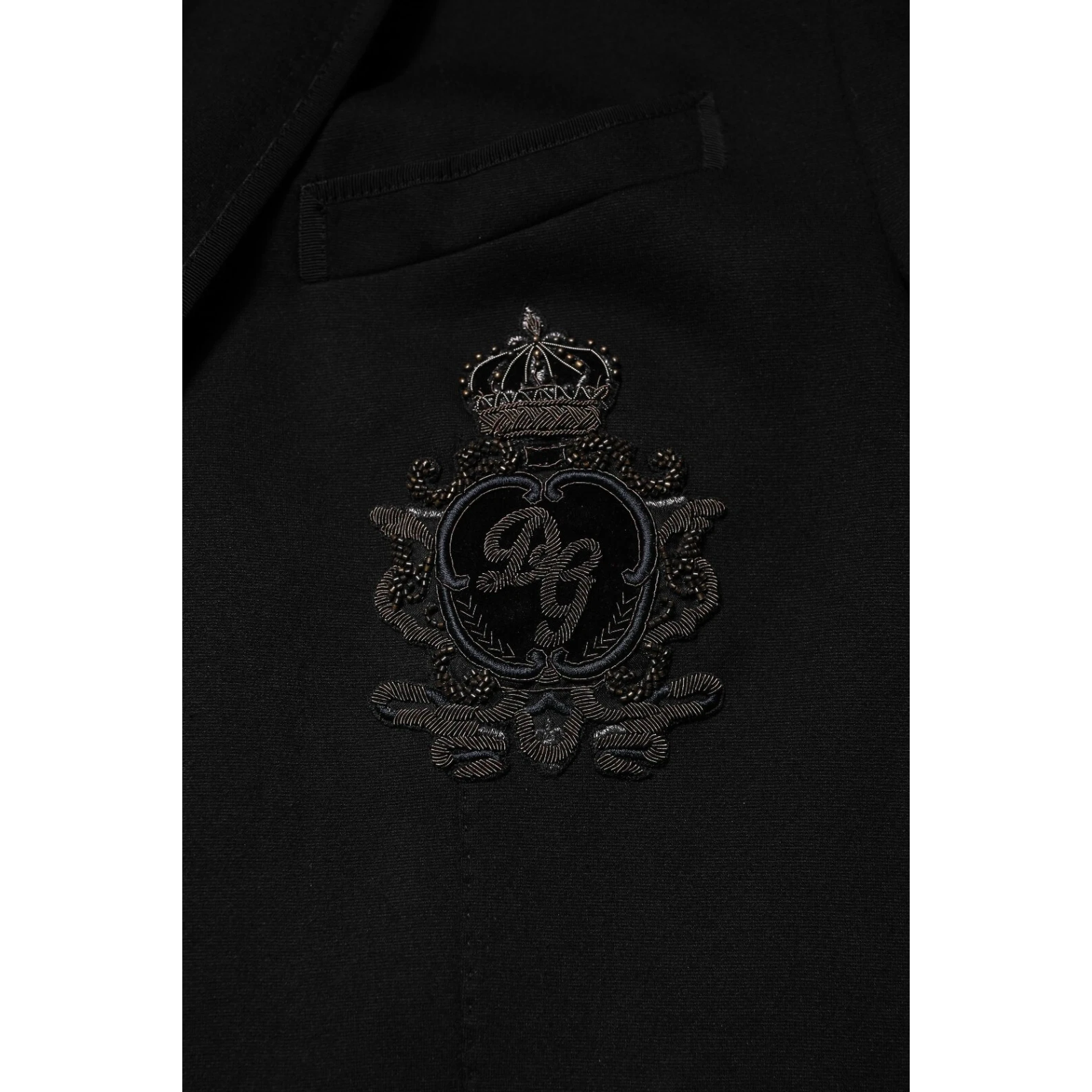 Black Viscose DG Crown Blazer Coat Jacket