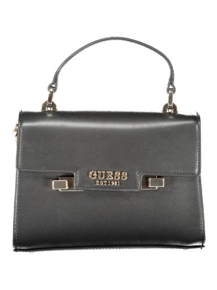 Black Polyethylene Women Handbag