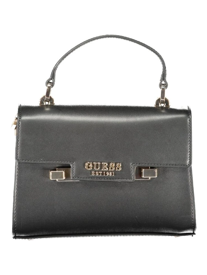 Black Polyethylene Women Handbag