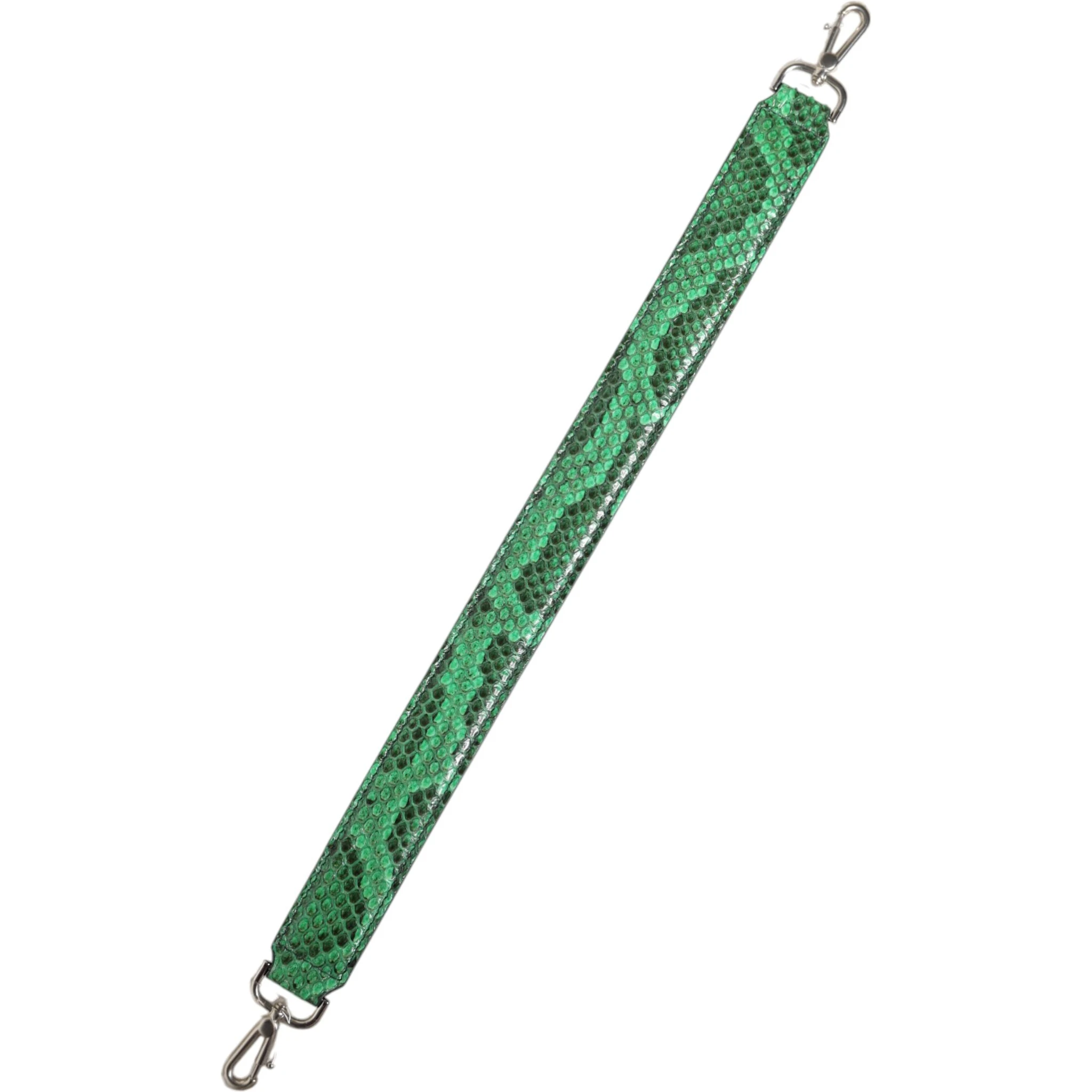 Black Green Exotic Leather Bag Shoulder Strap