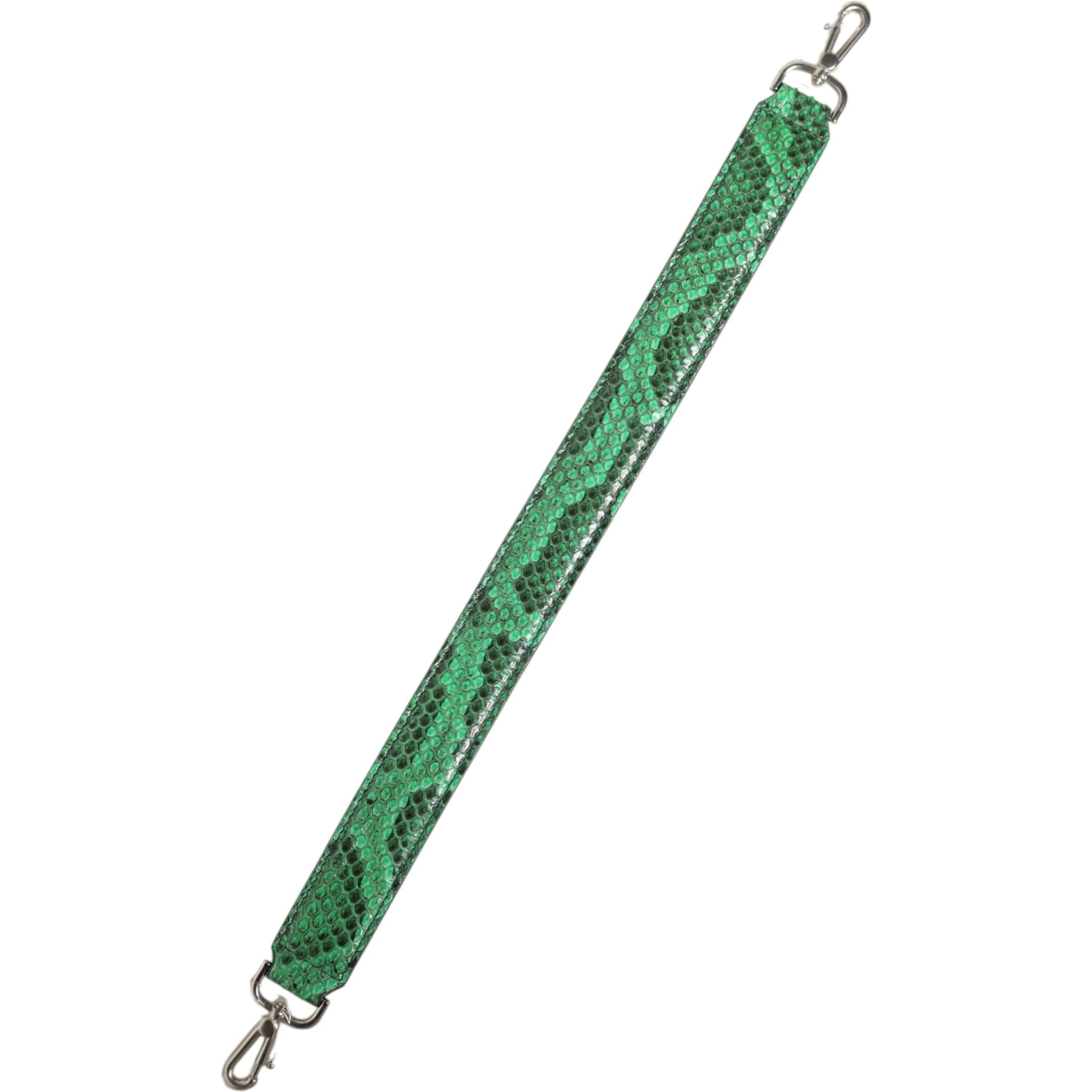 Black Green Exotic Leather Bag Shoulder Strap